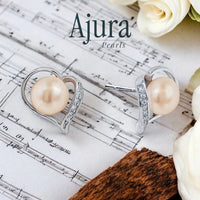 925 Silver Adore Pearl Studs - Styled - Ajura Pearls
