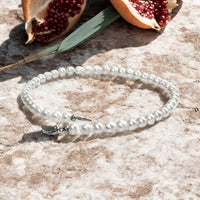 Classic 9–10mm Off Round Pearl Necklace White - Styled - Ajura Pearls