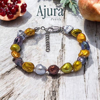 Colorburst Keshi Pearl Bracelet - Styled - Ajura Pearls