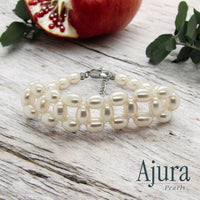 Aurora Double Strand Bracelet - Styled - Ajura Pearls