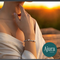 925 Silver Meridian Pavé Pearl Bracelet - Styled - Ajura Pearls