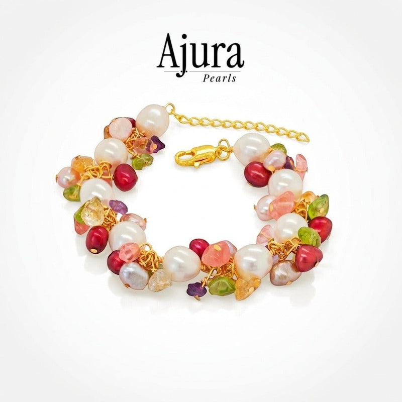 Keshi Pearl & Semi Precious Stones Bracelet