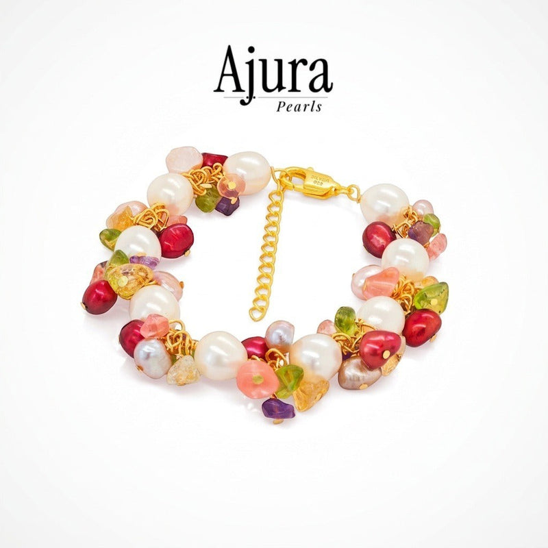 Keshi Pearl & Semi Precious Stones Bracelet