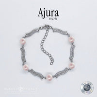 925 Silver Meridian Pavé Pearl Bracelet — Black