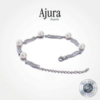 925 Silver Meridian Pavé Pearl Bracelet — Lavender