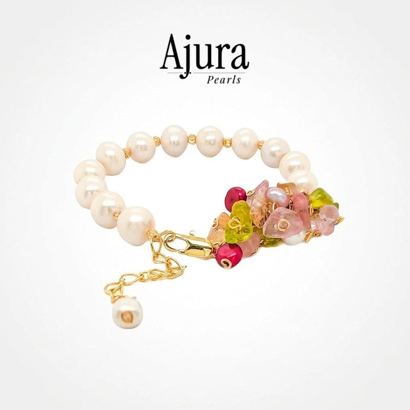 Pearls With Assorted Gemstone Bracelet Design 1