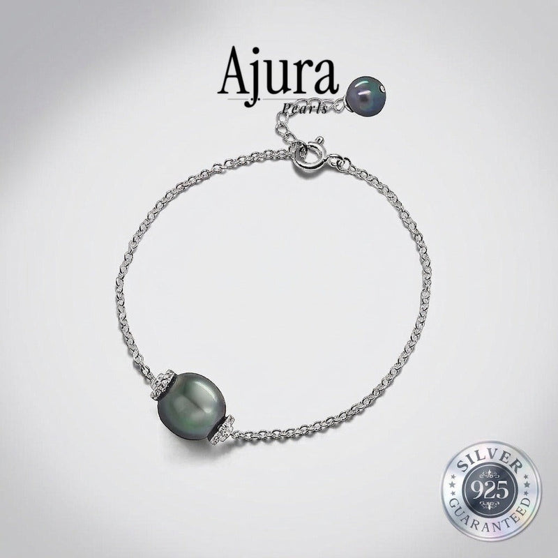 925 Silver Tahitian Pearl Bracelet