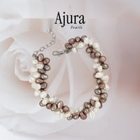 Dual Twisted Baroque Pearl Bracelet