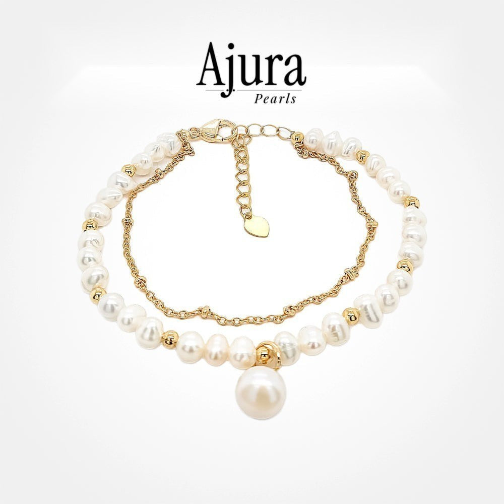 Glam Pearl Bracelet White