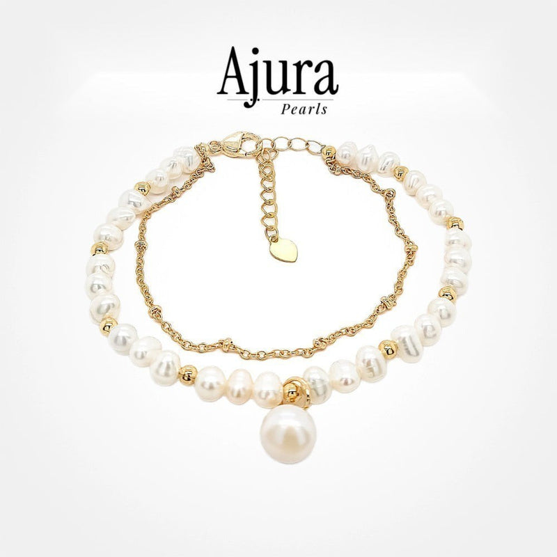 Glam Pearl Bracelet White