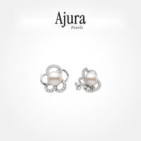 Angel Flower Pearl Studs