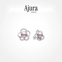Angel Flower Pearl Studs