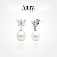Dainty Butterfly Pearl Earring