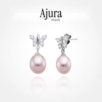 Dainty Butterfly Pearl Earring