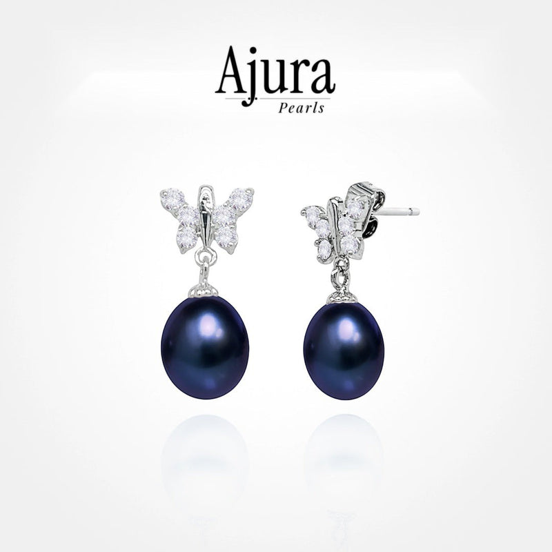 Dainty Butterfly Pearl Earring