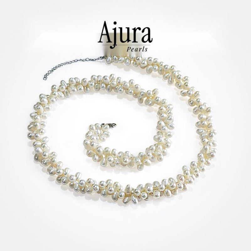 Twisted Rice Pearl Necklace