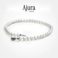Classic 9–10mm Off Round Pearl Necklace White