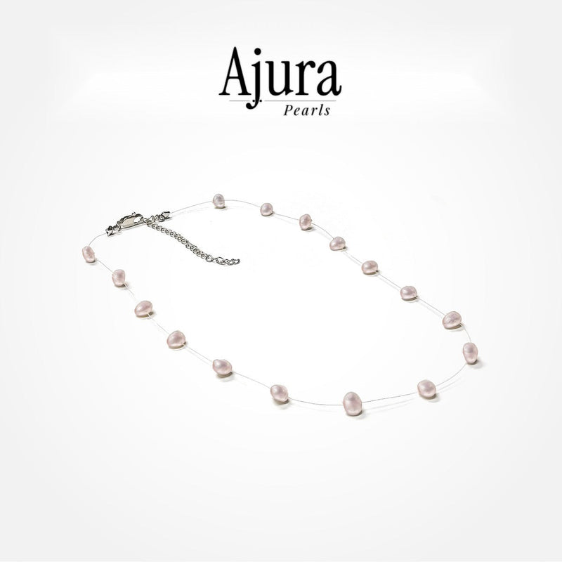 Floating Baroque Pearl Necklace