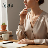 Ajura Pearls lavender freshwater pearl pendant with cubic zirconia accents on a white gold rhodium-plated chain.