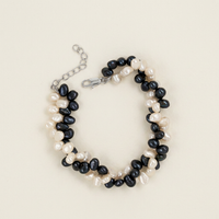 Dual Twisted Baroque Pearl Bracelet